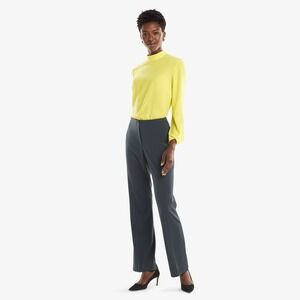 M.M.LaFleur Blouse Womens Ava Soft Wave XS Citron Yellow Cowl Neck Long Sleeve